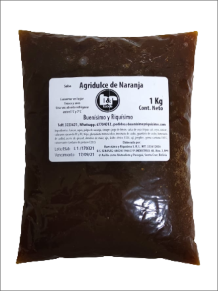 Salsa Agridulce de Naranja, Pouch 1 Kg