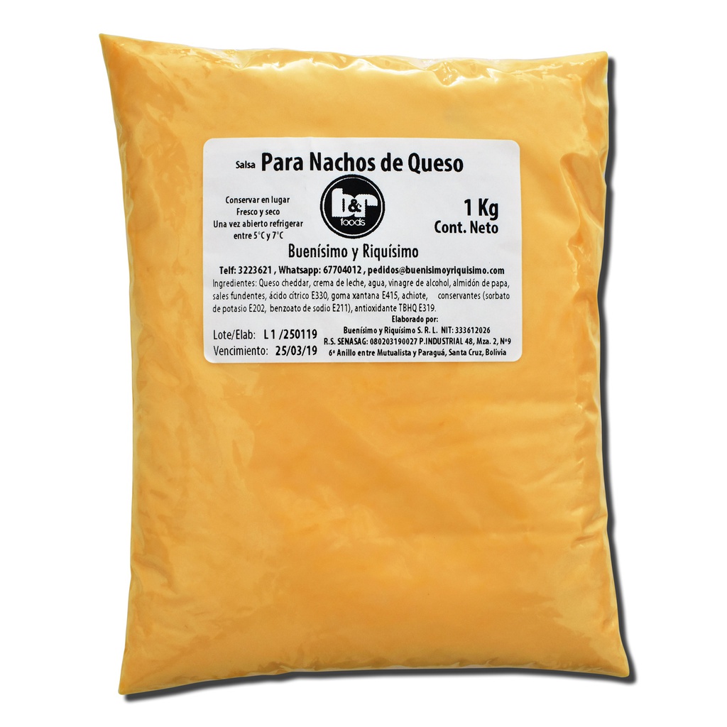 Salsa Para Nachos de Queso Kg