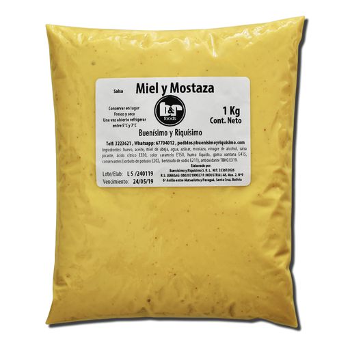 Salsa Miel y Mostaza, Pouch 1 Kg