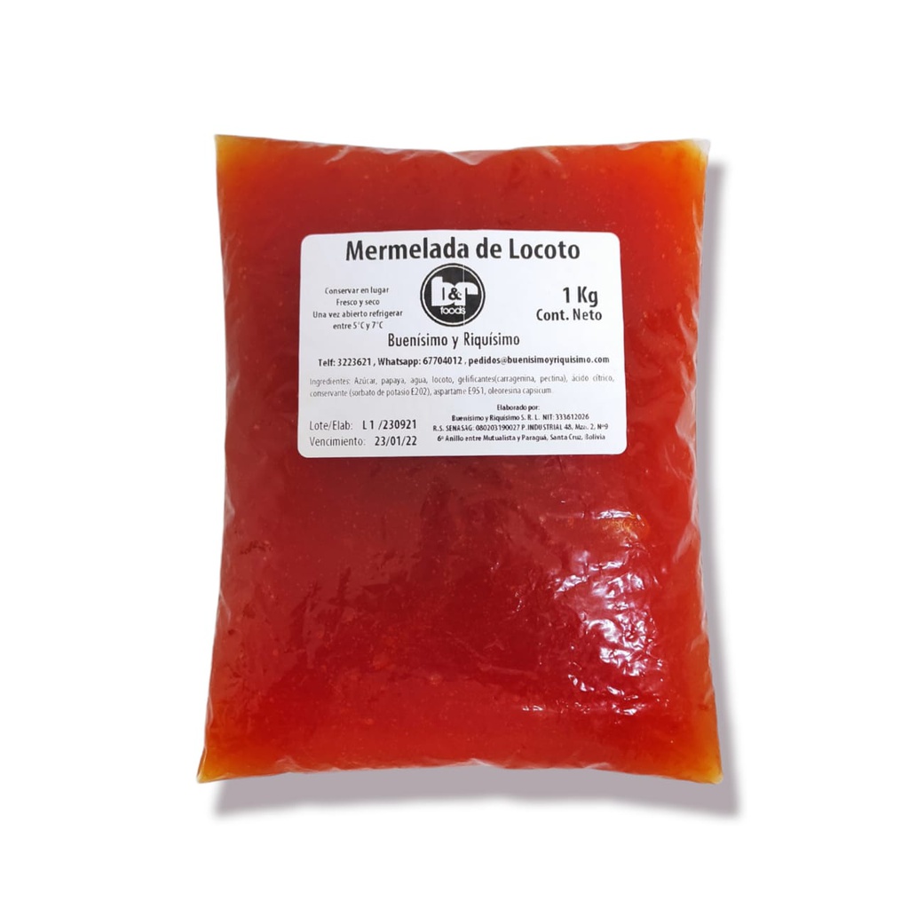 Mermelada de Locoto, Pouch 1 Kg